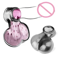 TPE Squeeze Ball Hoden Sack Enhancer Hahn-hülse Penis Ring Hodensack Pouch Erektion Verzögerung Ejakulation Erwachsene Sex Spielzeug für Männer 1