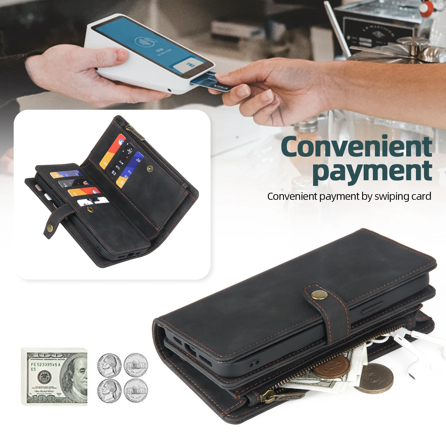 Multifunctional Wallet Leather Case Cover