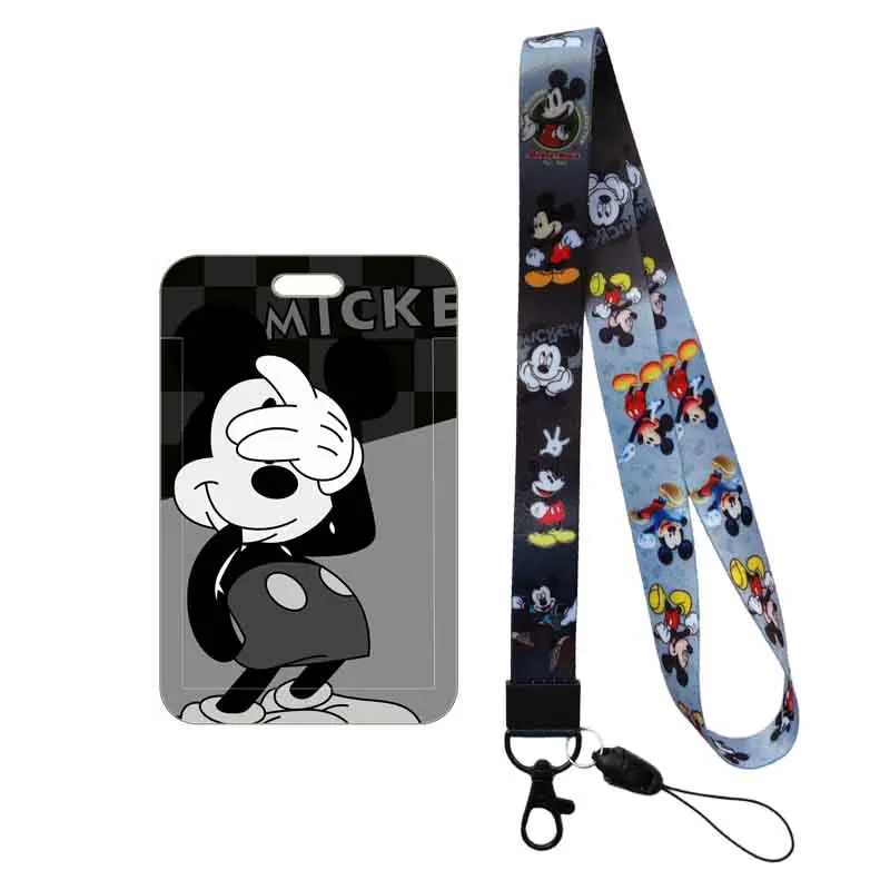 Disney Mickey Minnie Mouse Girls Card Holder Bank Card Holder Business Badge Card Case Frame ABS Employee Clip