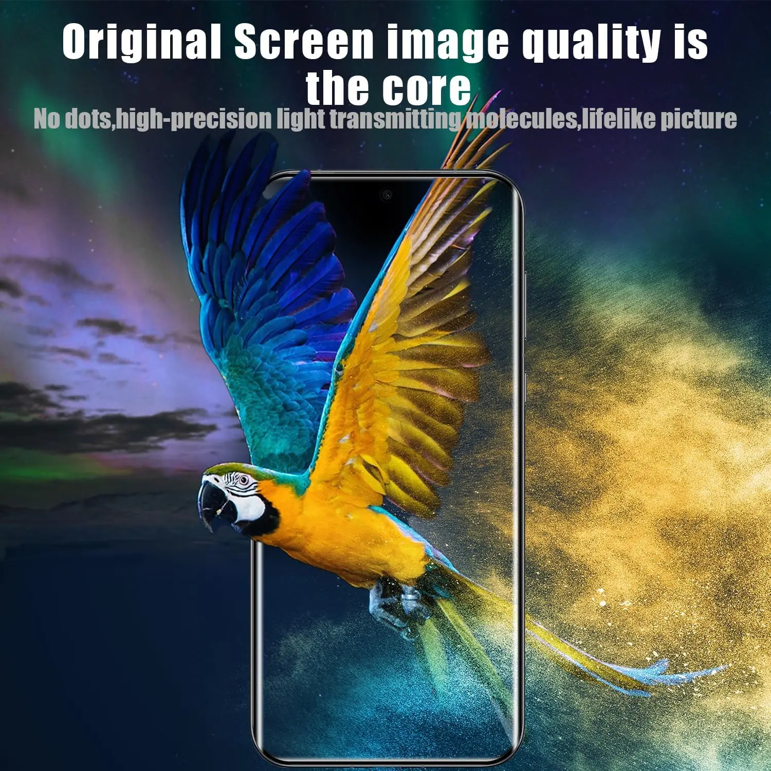 Premium HD Curved Tempered Glass Screen Protector with Four-Sided Adhesive