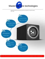 6.5 Inch active Subwoofer Speaker High-power 100W Super Bass Home Theater Sound system for active Speakers PC Computer TV Box - Image 2