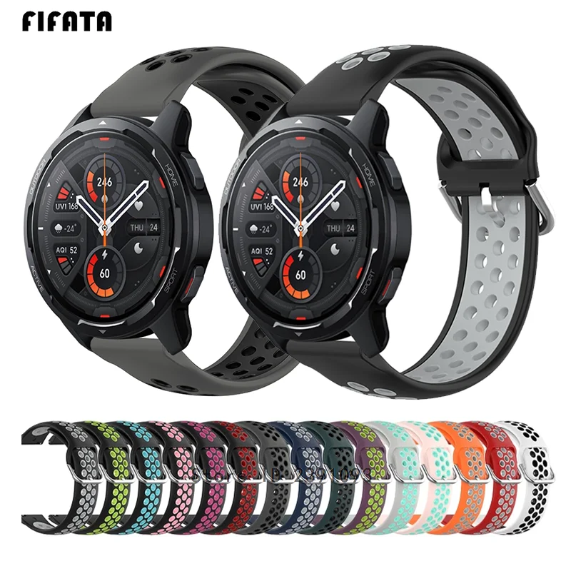 Niboow 22mm Correa para Xiaomi Watch 2 Pro/Xiaomi Watch S1/Xiaomi Watch S1  Active, Deportiva Silicona Muñequeras, Transpirable Pulseras de Repuesto