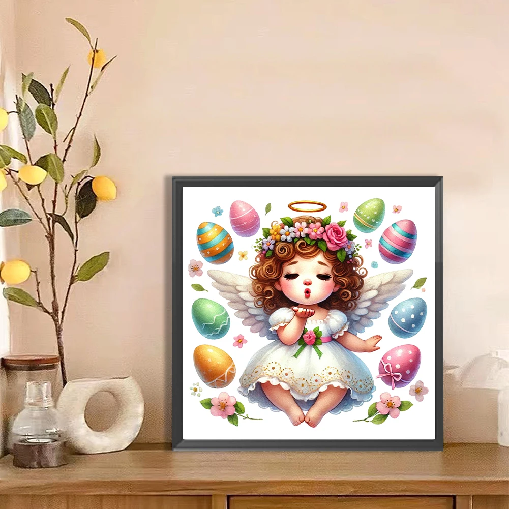 풀 라운드 드릴 다이아몬드 페인팅 부활절 키트, 5D DIY 홈 장식 아트 공예, 30x30cm