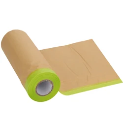 15cm~60cm Length 15M Kraft Paper Spray Protective Film Home Decoration Furniture Dustproof  Folded Weak Stick Paint Masking Tape