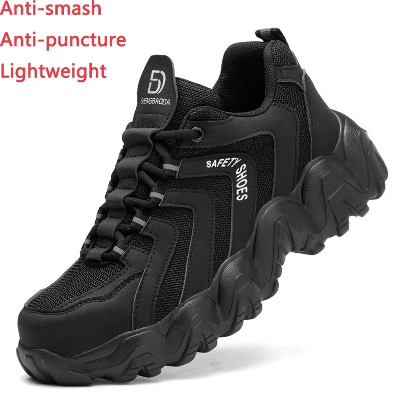 

New Men's Safety Shoes Four Season Steel Toe Protect Sneakers Breathable Anti Smash And Anti Puncture Scarpe Antinfortunistiche