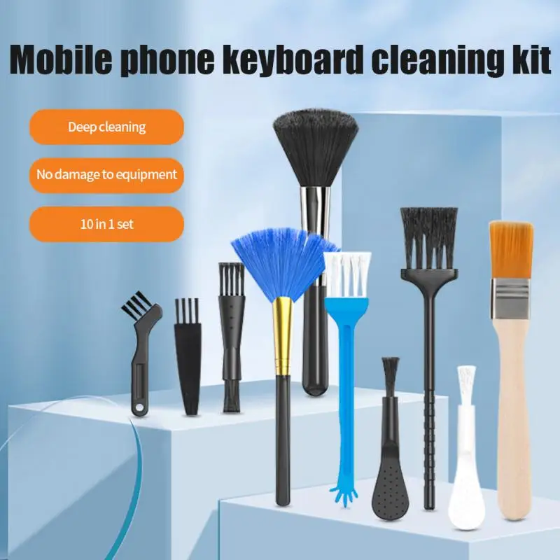 10 Pcs Keyboard Pc Cleaning Brush Kit Small Computer Dust Brush Cleaner
