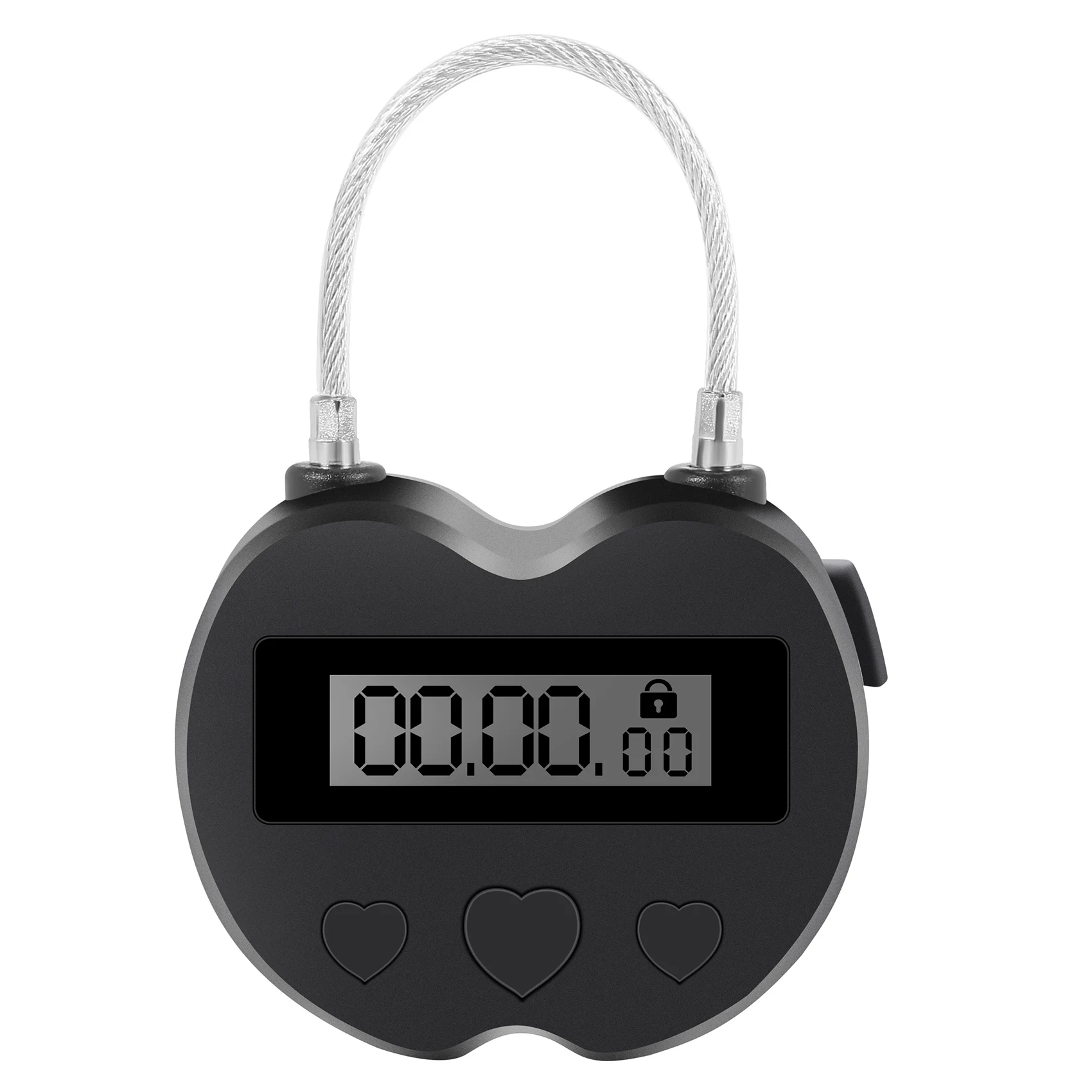 

Smart Time Lock LCD Display Time Lock Multifunction Travel Electronic Timer, Waterproof USB Rechargeable Temporary Timer Padlock
