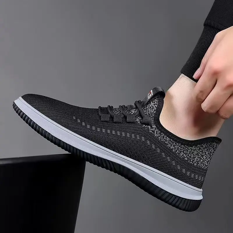 2023 Spring and Summer New Rubber Soft Sole Men's Shoes Breathable Casual Men's Shoes Comfortable All-match Men's Shoes 2