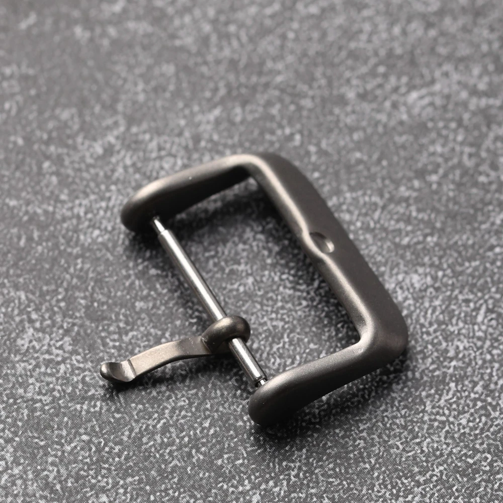 Premium Titanium Alloy Retro Leather Strap Buckle - Small Hole Metal Watch Accessory