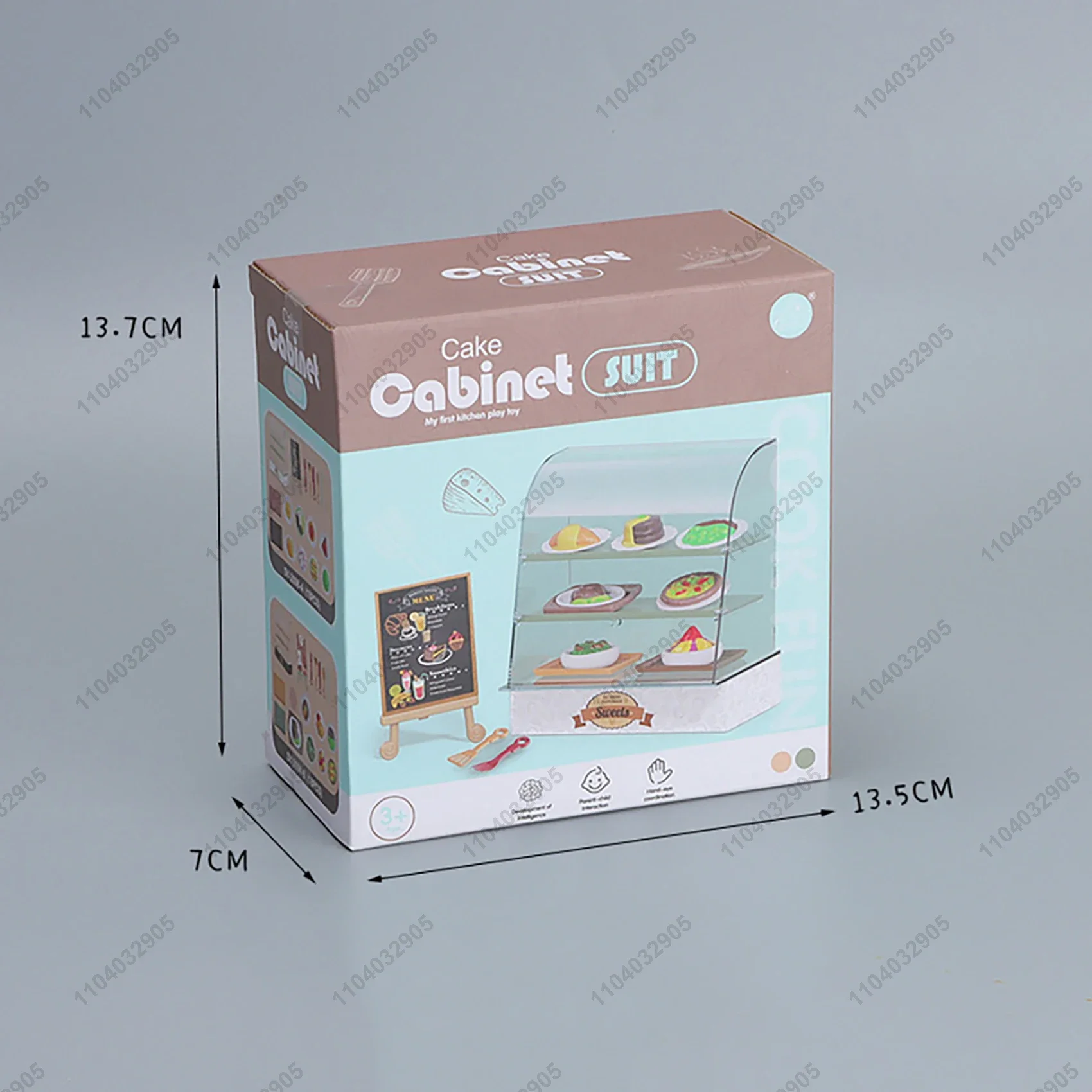 Miniature Shop Cake Bread Dessert Cabinet Bakery Store Room Display Handcraft Dollhouse Stand Food Items Scenario Display Show 4