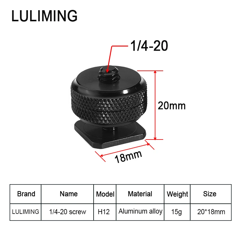 Aluminum alloy 1/4 3/8 Single-layer Hot Shoe Base Conversion Screw SLR Camera 1/4 Double-layer Hot Shoe Base Ballhead Accessory camera screw mount,camera quick release plate