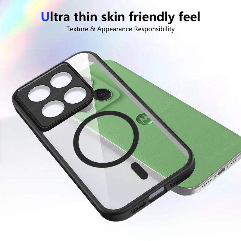 Motorola Signature Magnetic Transparent Silicone Phone Case with MagSafe Compatibility