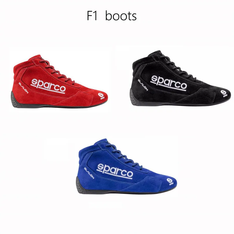 

Motorcycle Suede leather ankle Boots Street Motorbike Racing shoes motocross F1 formula 1 fireproof shoe Go-kart men ride boots