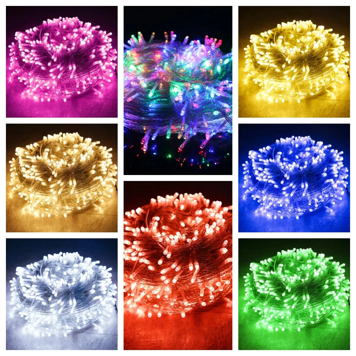 Christmas LED String Light 10M 100Leds Fairy Lights 8 Modes US Plug Waterproof For Garden Tree Wedding Party Holiday Decor