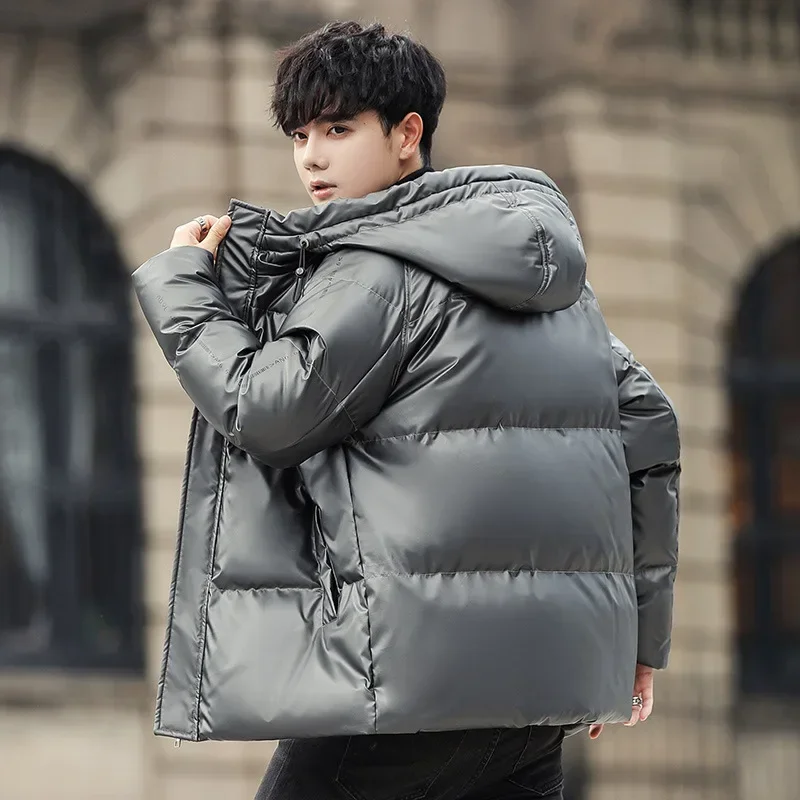 New Winter White Duck Down Mens Hoodies Puffer Jacket Casual Warm Male Windproof Ski Coats
