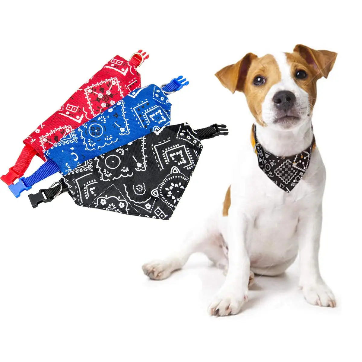 Dog Bandanas With Adjust Buckle Adjustable Pet Puppy Cat Scarf Bandana