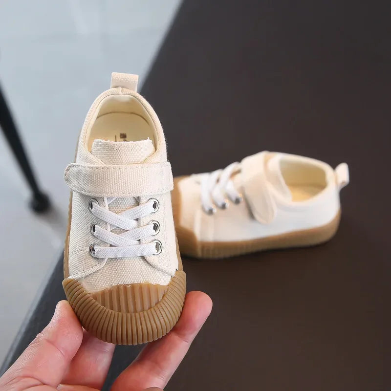 

Autumn Baby's New Shallow Breathable Soft Sole Comfortable Canvas Shoes Children's Lightweight Non Slip Casual Shoes