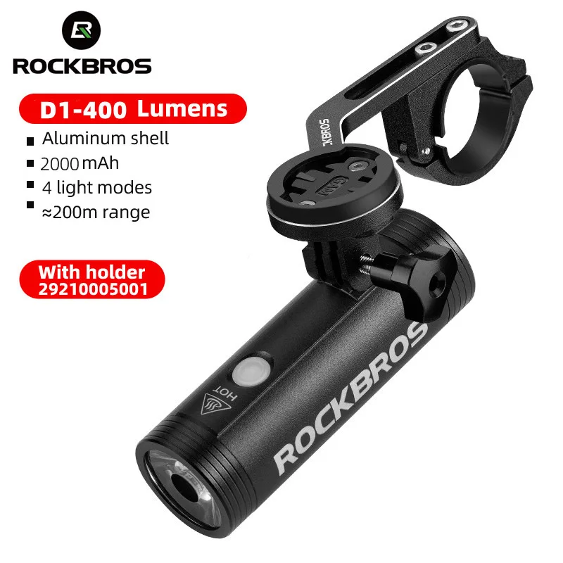 ROCKBROS4008001000LMBikeLightUSBRechargeableCyclingHeadlight