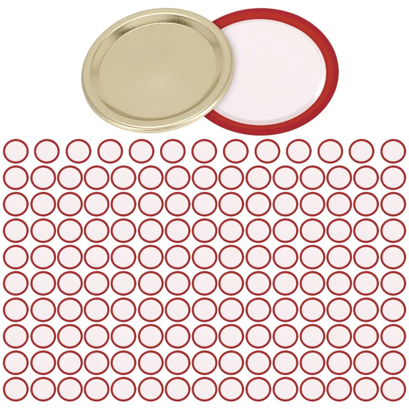 

150Pcs Regular Mouth Canning Lids For Ball, Kerr Jars, Split-Type Metal Jar Lids For Canning(70Mm, Gold)