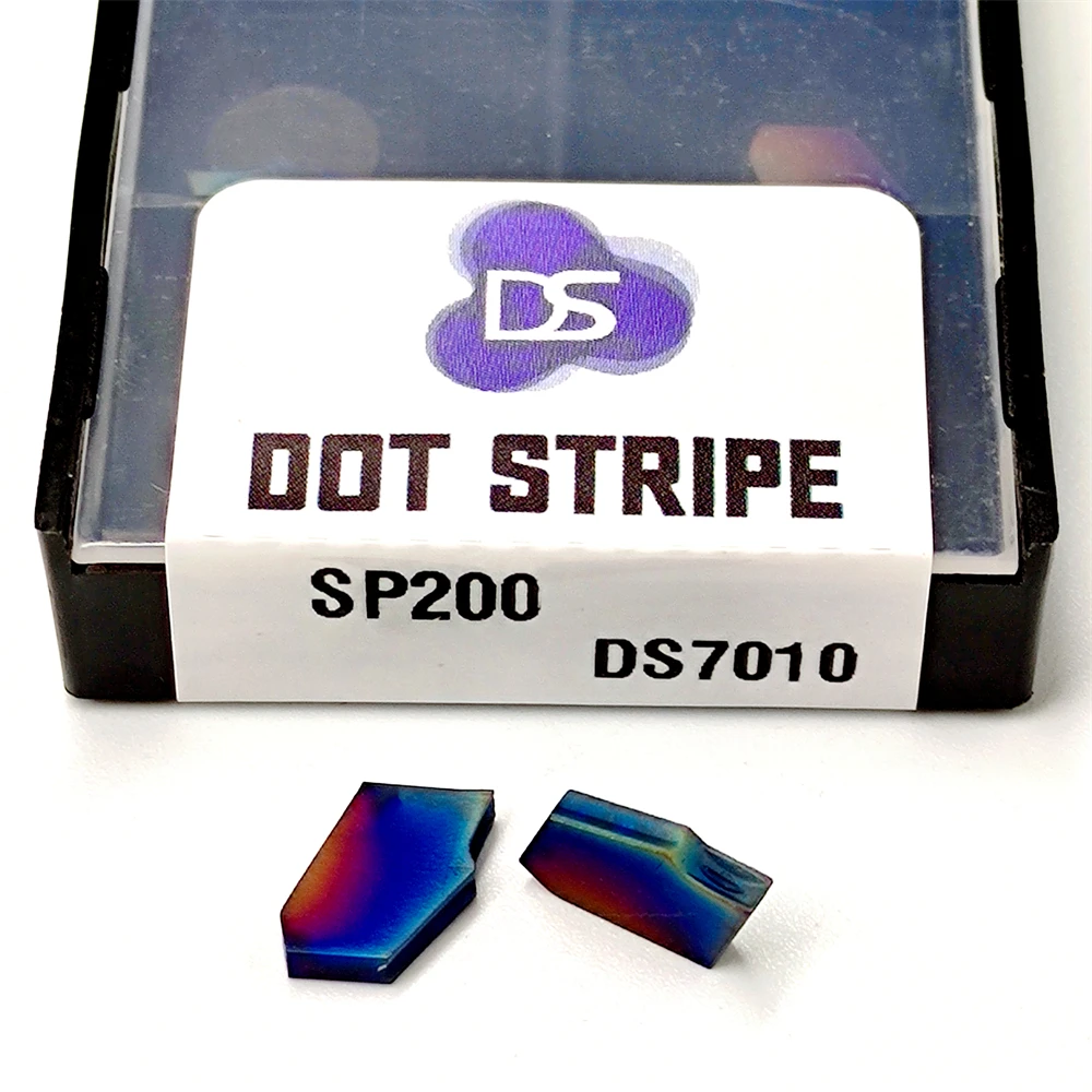 

High quality SP200 2.0mm nano blue Slotted Carbide Inserts SP 200 Parting and Grooving metal Lathe Turning Cutting Tool