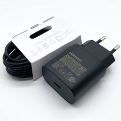 Super Fast 25W USB-C Charger by Samsung - Black EU and Cable