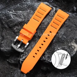 Enhanced Universal Waterproof Diving Watch Strap - Breathable Quick Release Sport Band - 22mm (Orange)