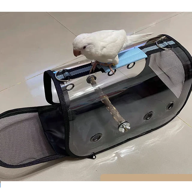 Cage de Transport pour oiseaux Portable transparent respirant petit animal de compagnie lapin cochon d inde