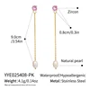 c.citybeauty – boucles d'oreilles élégantes en perles naturelles pour femmes, longue chaîne, en acier inoxydable plaqué or 18 carats, bijoux quotidiens