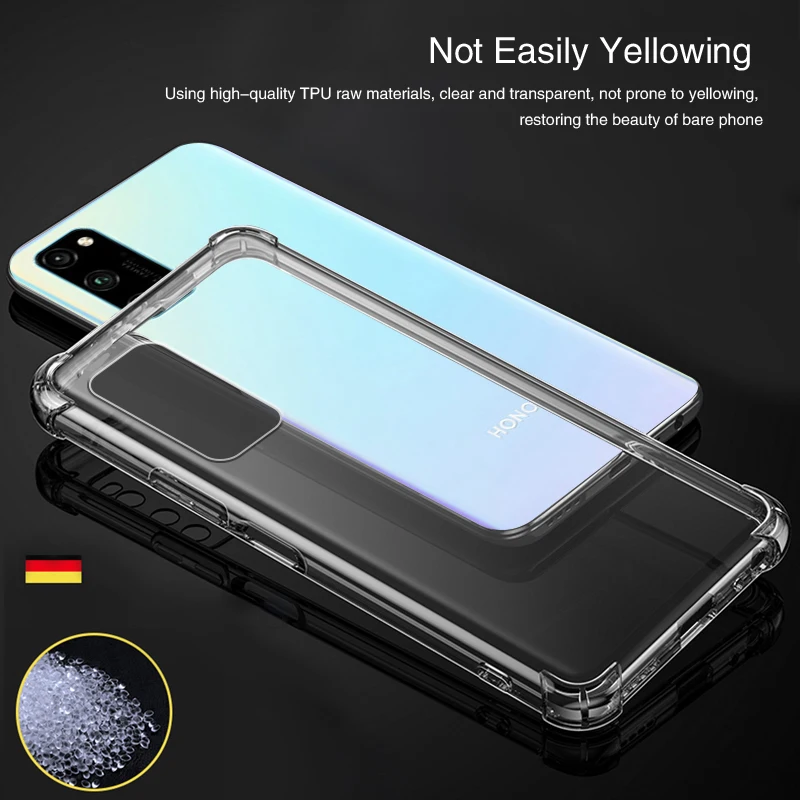 Premium Soft Airbag Silicone Phone Case - Transparent, Ultra-Thin, and Original Protective Back Cover