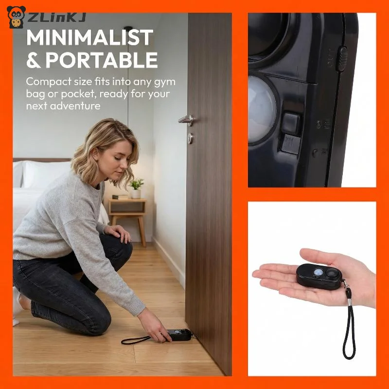 1Pc 휴대용 미니 모션 감지기 알람 120DB 사이렌 SOS 손전등 LED 라이트 보안 여행 홈 어린이 안전 개인 경보