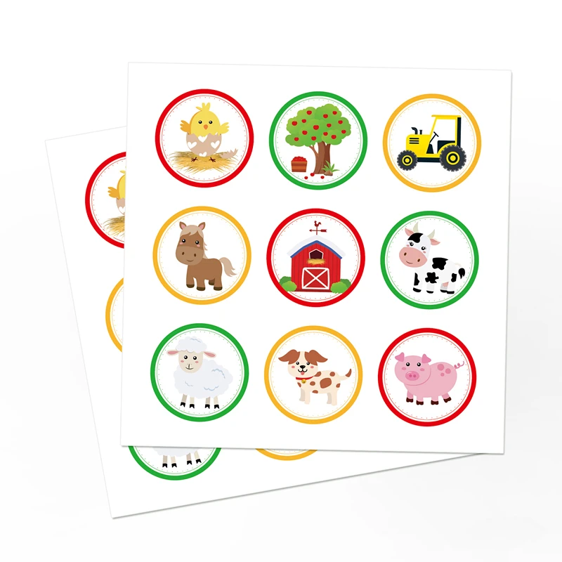 Set Decorazioni per Festa di Compleanno a Tema Animali della Fattoria per Bambini - Tovaglia di Carta, Piatti, Bicchieri, Tovaglioli - immagine 6