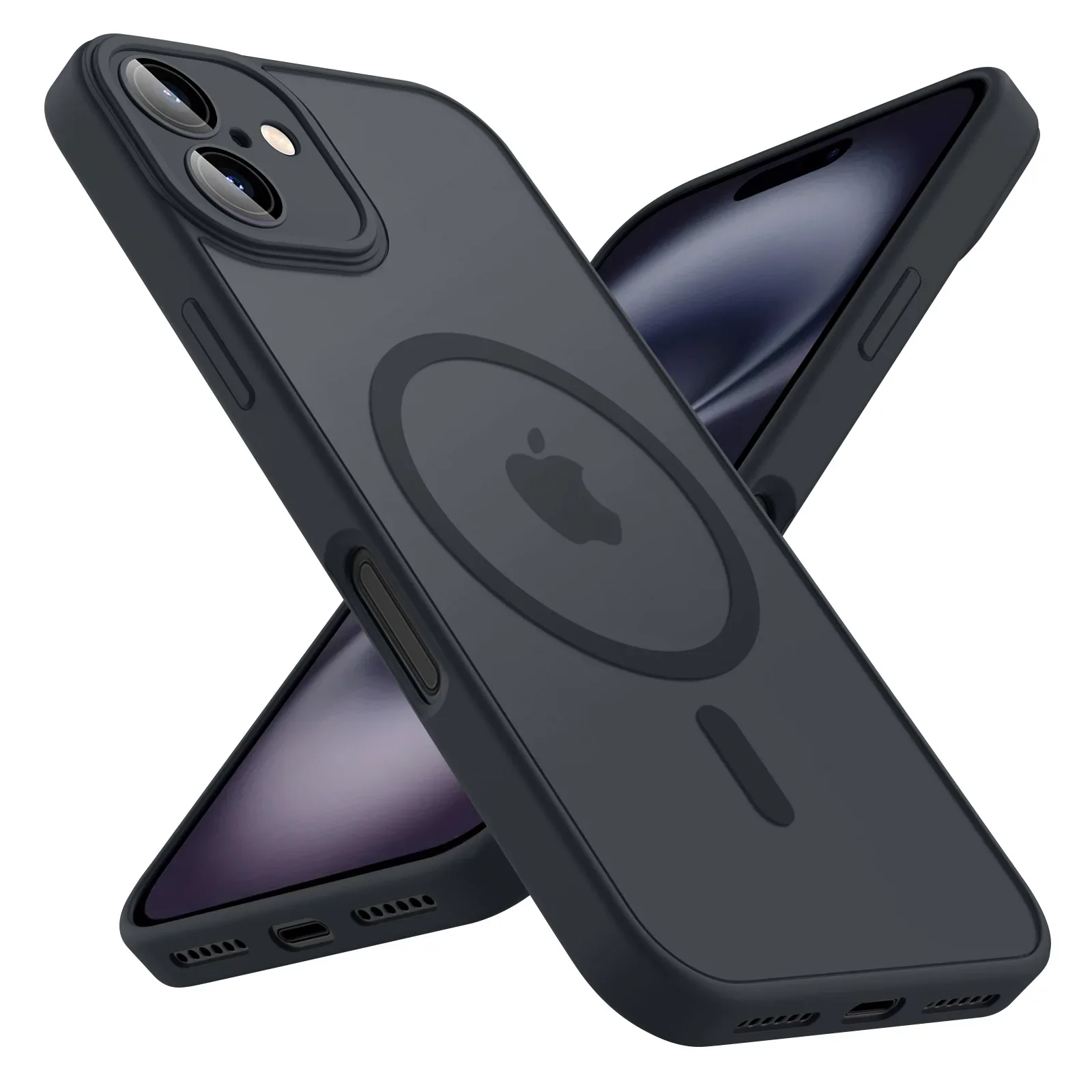 Luxury Frosted Matte Transparent Magnetic Phone Case with Magsafe Compatibility