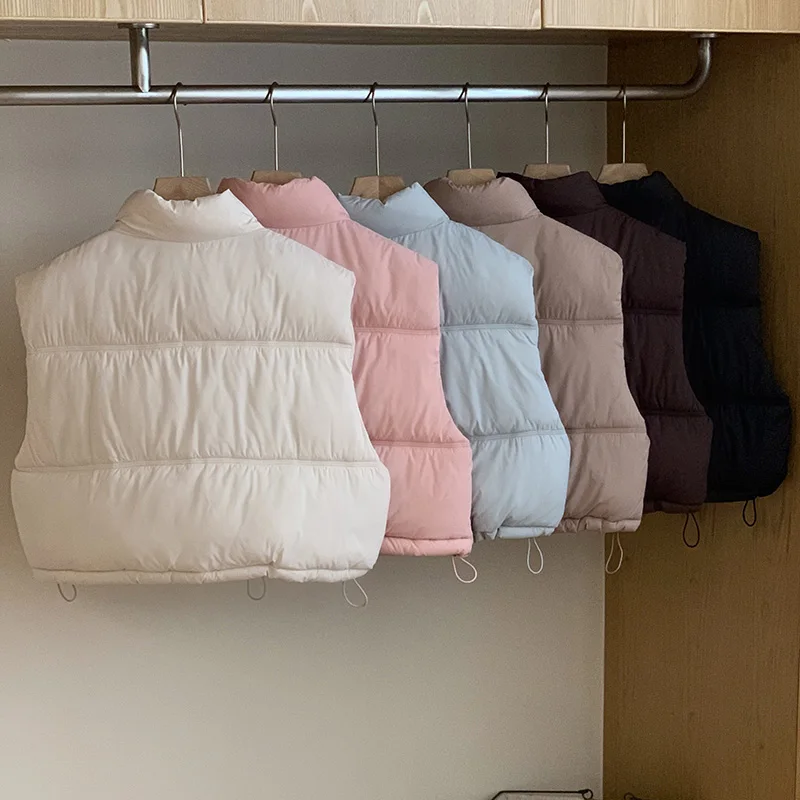 Women Short Vest Jacket Autumn Winter Sleeveless Waistcoat Women Thicken Short Vestcoat Warm Sleeveless Jacket For Female