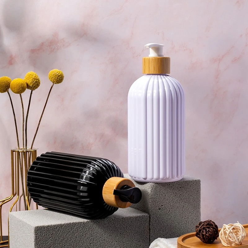 500ml Soap Dispenser Bamboo Pump Refillable Bottle Shampoo Conditioner Lotion Body Wash Empty Container for Bathroom, soap dispenser,soap pump,shower dispenser,wall mounted dispenser