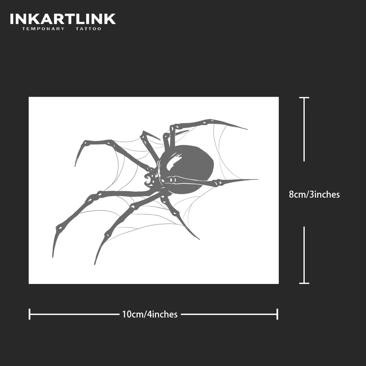 Spider  Temporary Tattoo,Lasts To 15 Days New Technology Magic Waterproof Semi Permanent Sticker. 4