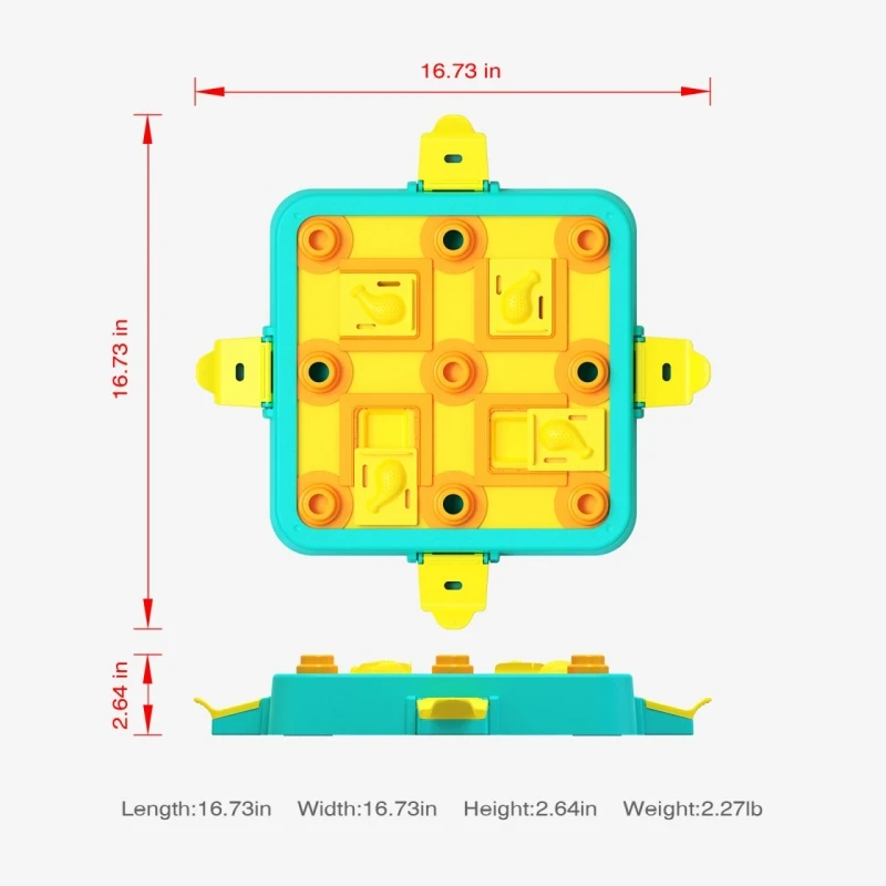 Dog Puzzle Toy Dogs Brain Education Mentally Stimulation Toys Puppy Treat  Food Feeder Dispenser Advanced Level 3in1 Interactive