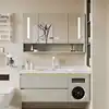 2025 New Modern Minimalist Intelligent Bathroom Vanity Cabinet Built-in Washing Drying Machine Includes Mirror Wash Basin Y2452 2