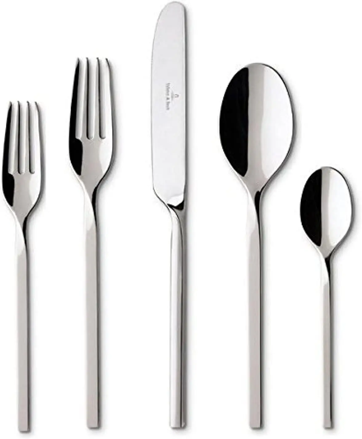 New Wave 64-piece Flatware and Hostess Set Shiny finish stainless steel Safe and durable Lightweight Cutlery set
