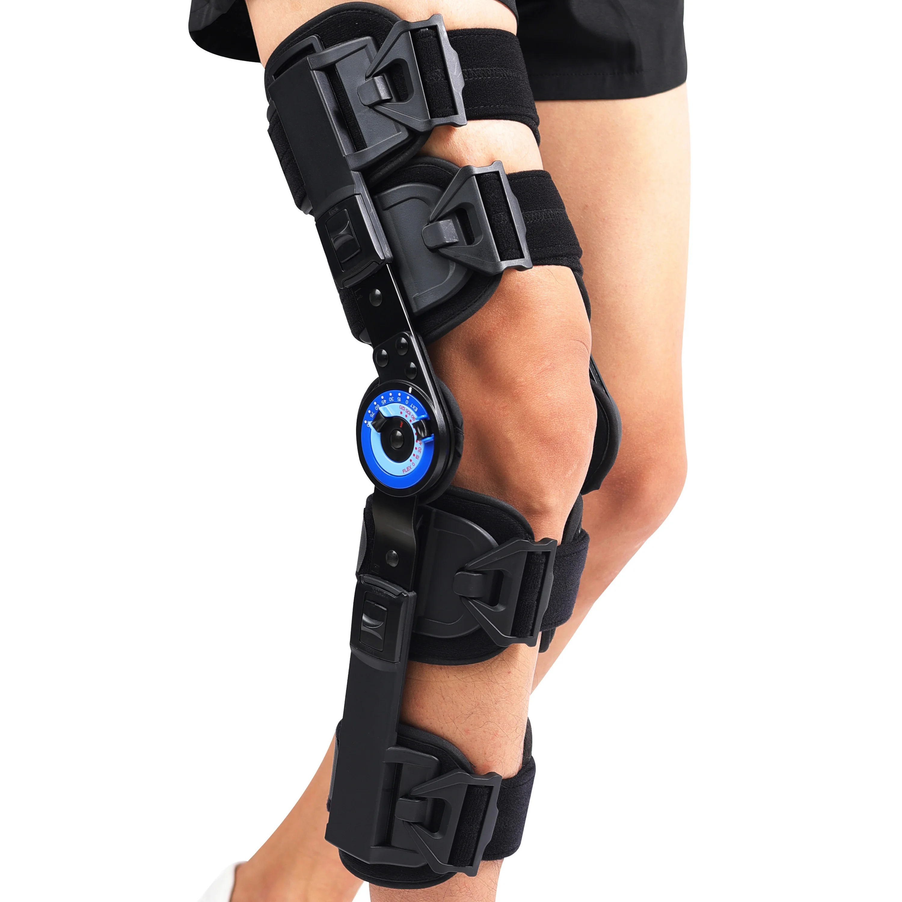 Hinged ROM Knee Brace Adjustable Post Op Knee Immobilizer for ACL MCL PCL Injury Orthopedic Protection Support Stabilization knee stabilizer pad