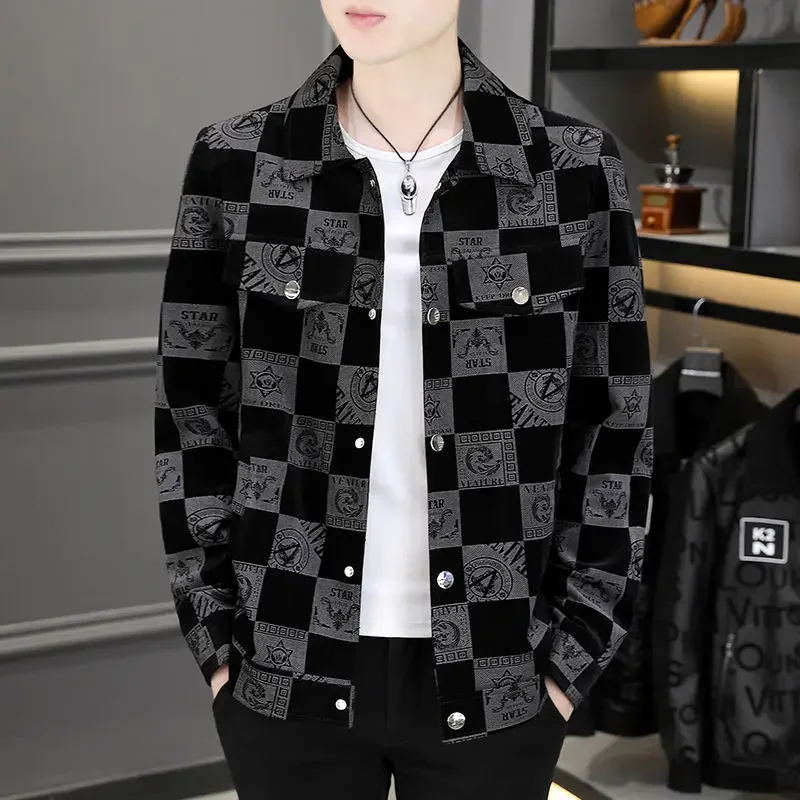 thumbnail image 1 of Trajes y blazers cortos para hombre, chaquetas de fiesta con un solo pecho, moda de verano 2024, casuales y elegantes, 1 of 5