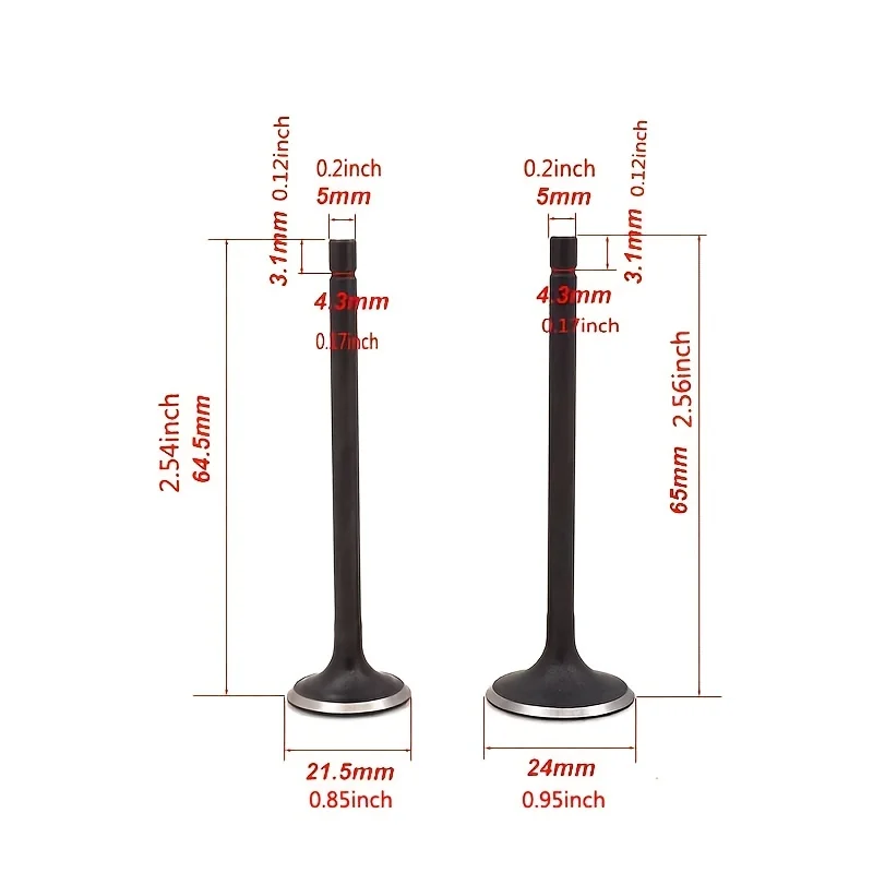 High-Performance Motorcycle Intake and Exhaust Valve Set for Motocross