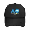 Unisex Cool 2024 AO Tennis Australian Open Trucker Hats Fashion Mesh Baseball Cap Hats Trucker Hat Breathable Sun Caps Autumn 1