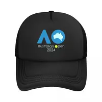 Unisex Cool 2024 AO Tennis Australian Open Trucker Hats Fashion Mesh Baseball Cap Hats Trucker Hat Breathable Sun Caps Autumn 1