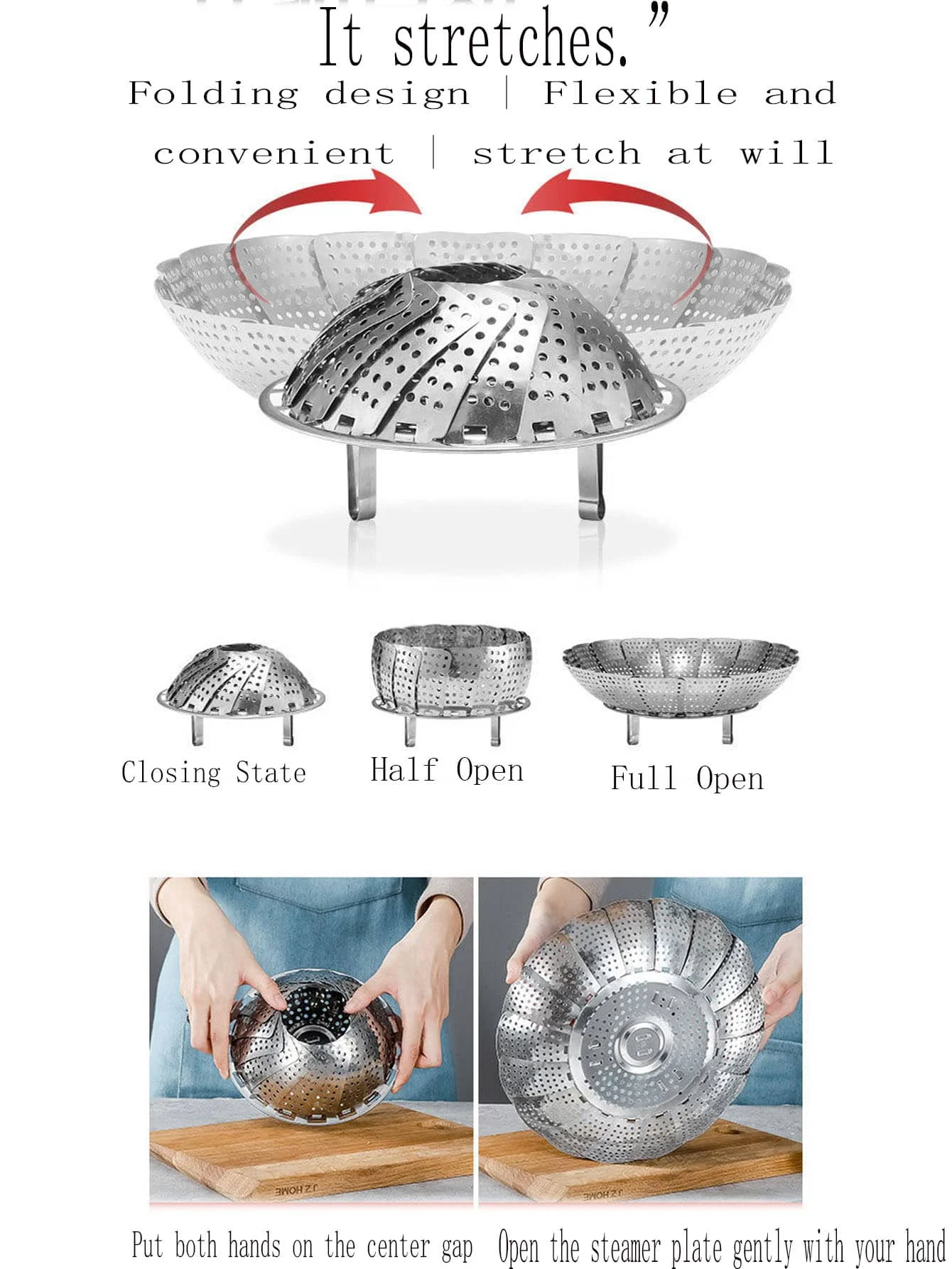 Stainless steel household steamer