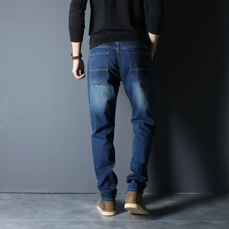 2024 New Casual Fashion Slim Jeans Men's Simple Men's Pants High Quality Baggy Jeans Washed Jeans Ripped Denim Tapered Jeans