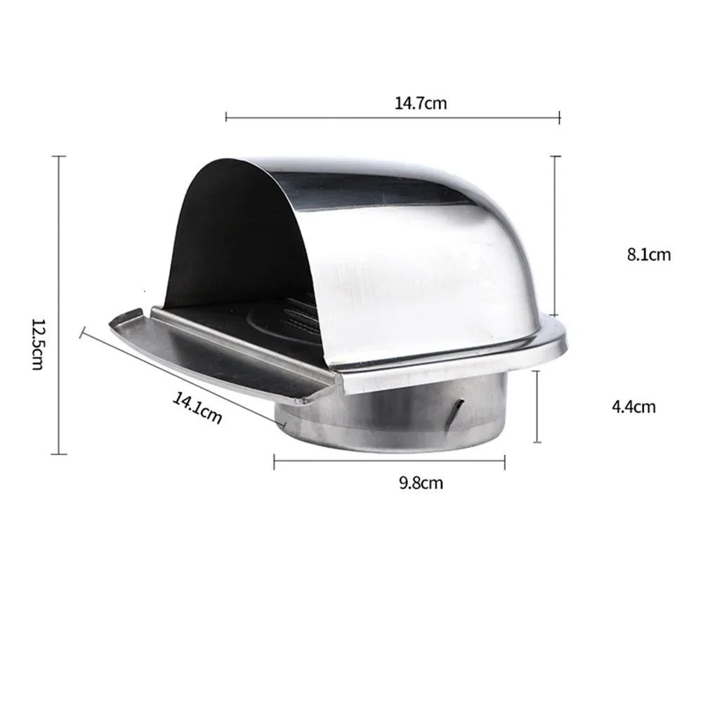 Stainless Steel Air Vent Cover 1pc 100mm 150mm Wall Air Vent Extract Valve Grille Ducting Ventilation Outlet
