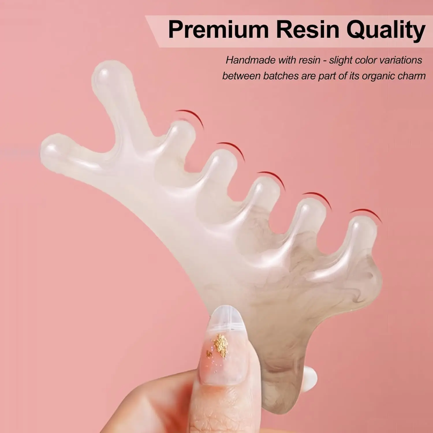 Head Scalping Massage Tool Comb for Hair Head Face Eye Neck Resin Body GuaSha Tool Relieve Stres Promote Lymphatic Circulation