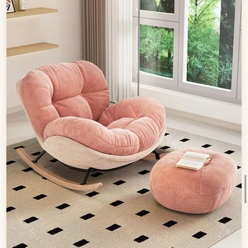 Pink Eggshell Rocking Chair 1
