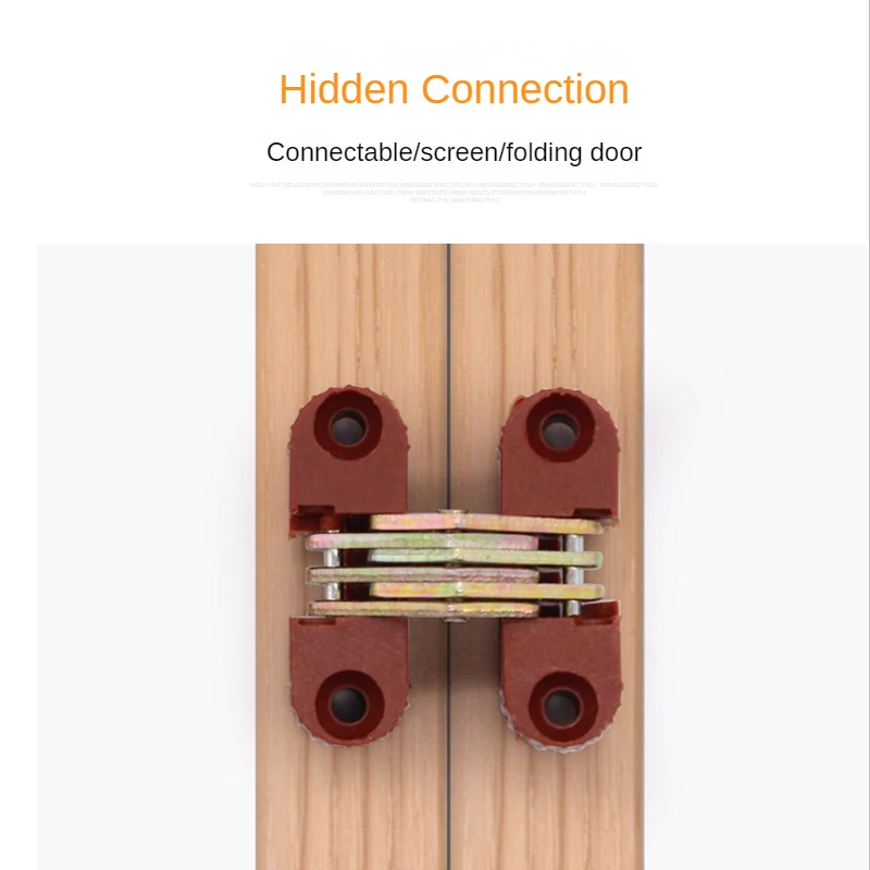 2 Pcs Hidden Door Concealed Hinge Folding Door Hidden Hinge Dining Table Silent Hinge Cross Hinge Chain Plastic Cross Hinge
