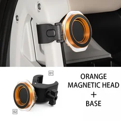 Magnetic Phone Holder with Adjustable Ball Head - Gravity Navigation Car Mount and Accessories (ORANGE Magnetic)